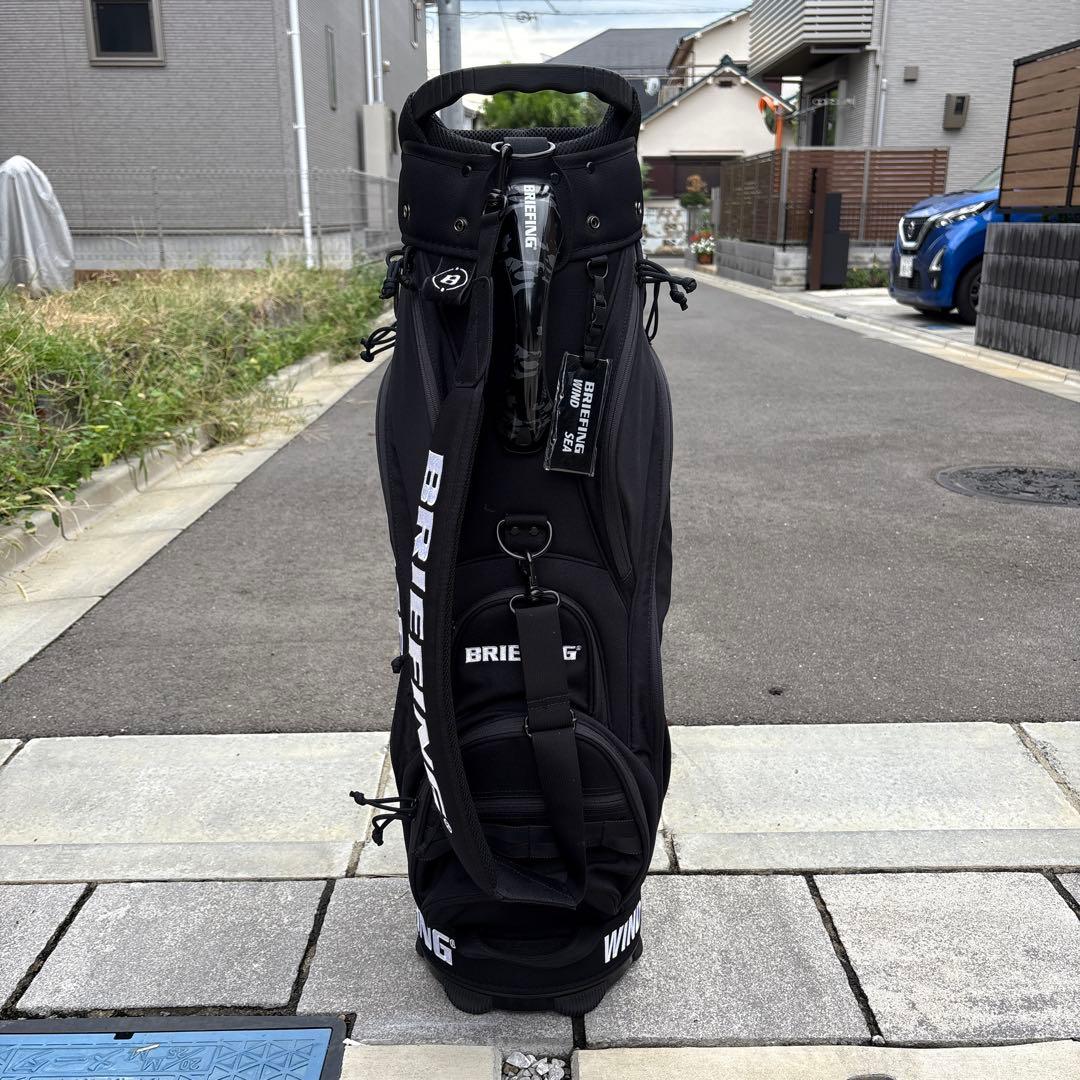 BRIEFING WIND AND SEA ゴルフバッグ ブラック フード有り！