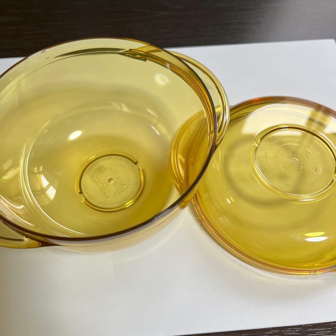 新品 タッパーウェア タッパーウェーブ2000 丸型(小) オレンジクリア