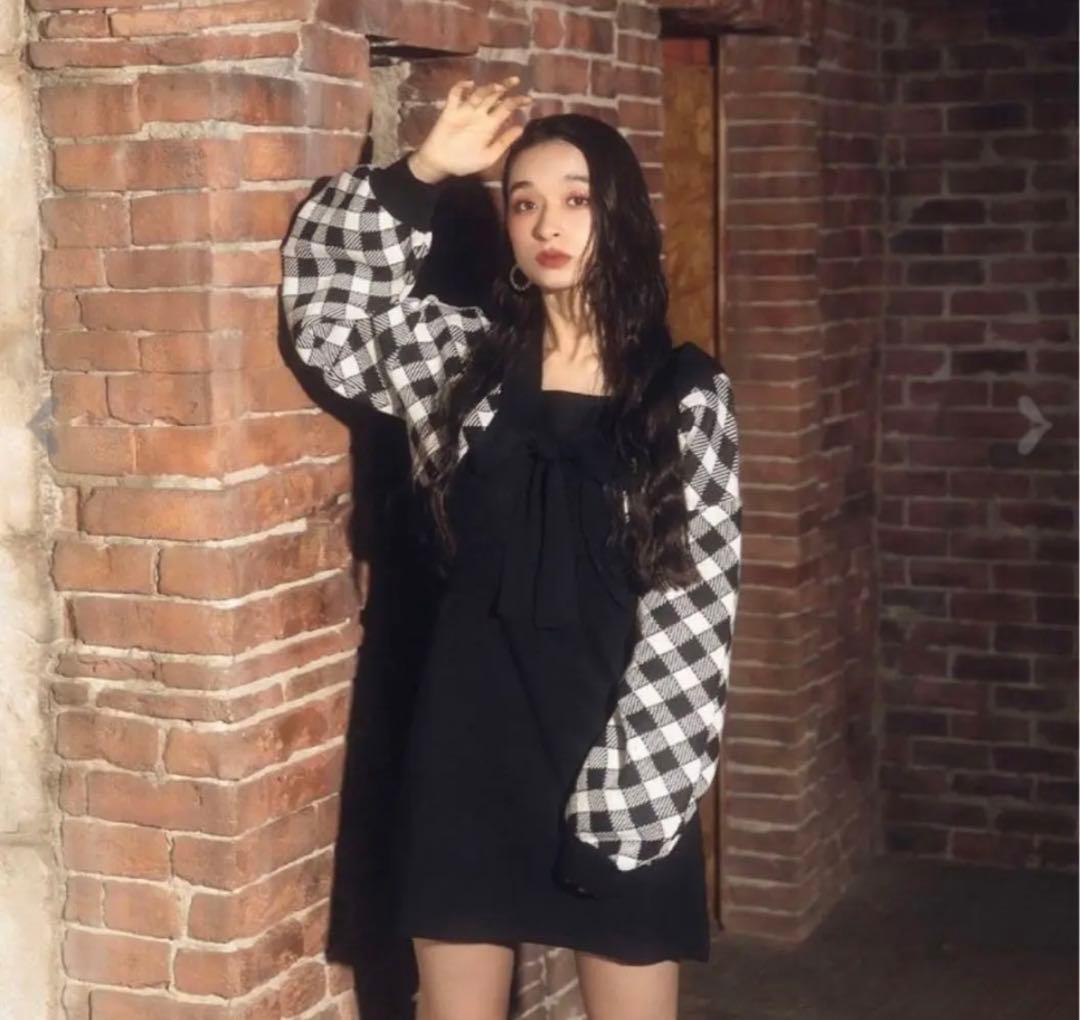 バブルス BUBBLES リボンカーデニットワンピース - メルカリ