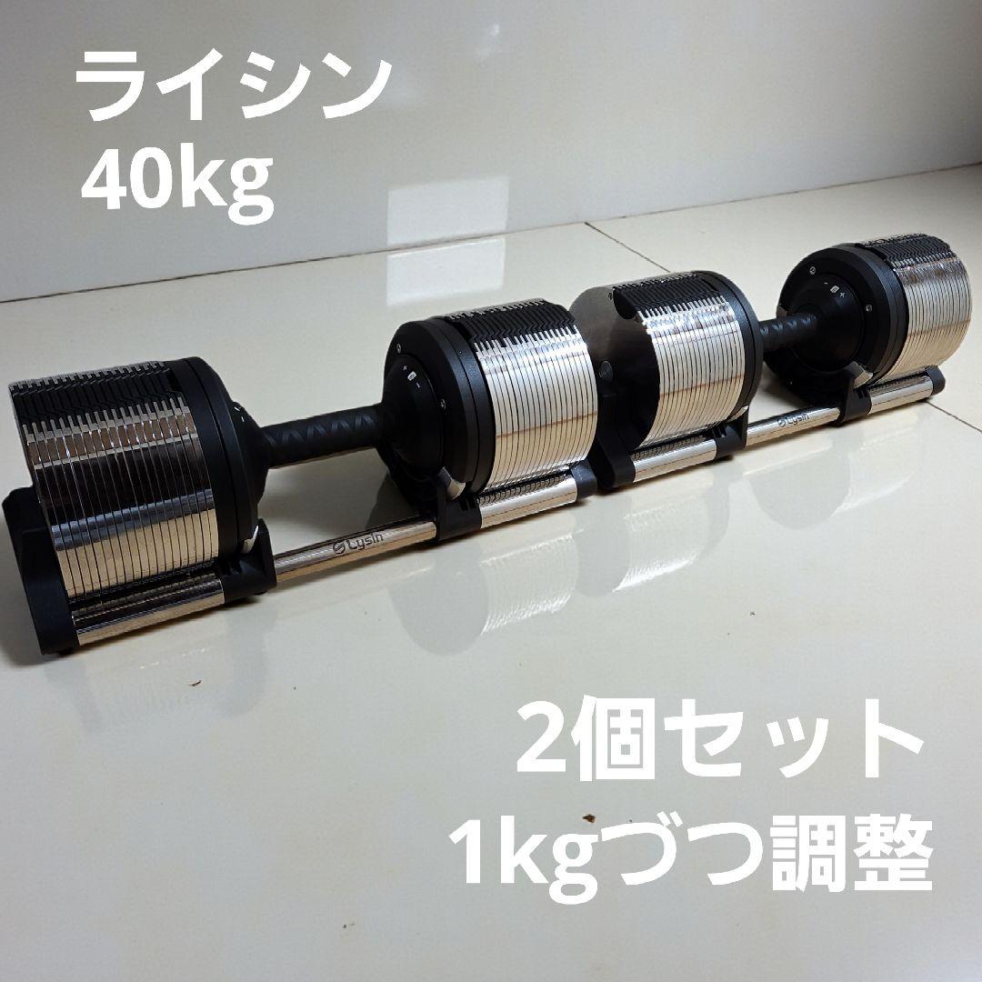 【美品】 ライシン 可変式ダンベル 40kg 2個セット 直取引可能 TOP FILM ダンベル 可変式 40kg 2個セット 可変式ダンベル 40kg 多機能