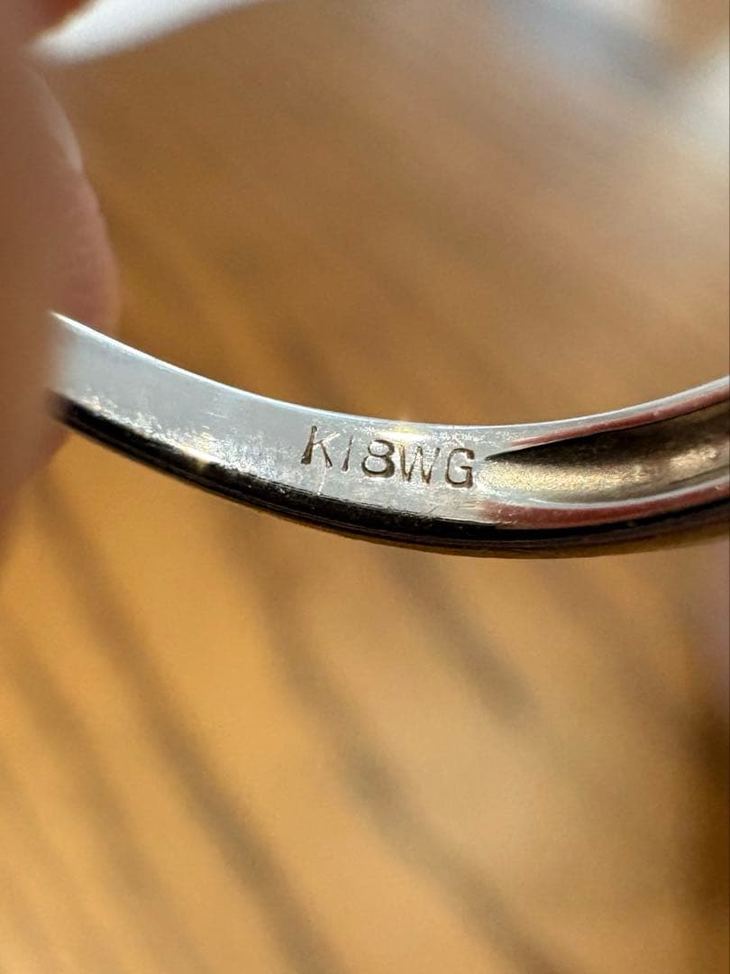 ウェーブ　ハーフエタニティ　ダイヤモンドリング　0.3ct 13号