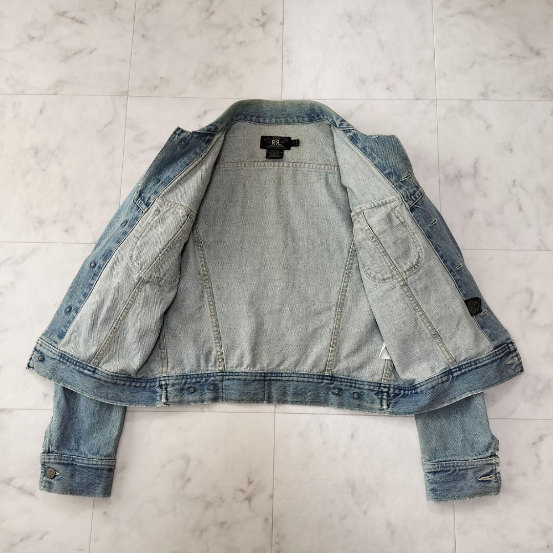 希少 RRL 90s ショート丈 デニムジャケット S USA製 三ツ星 短丈