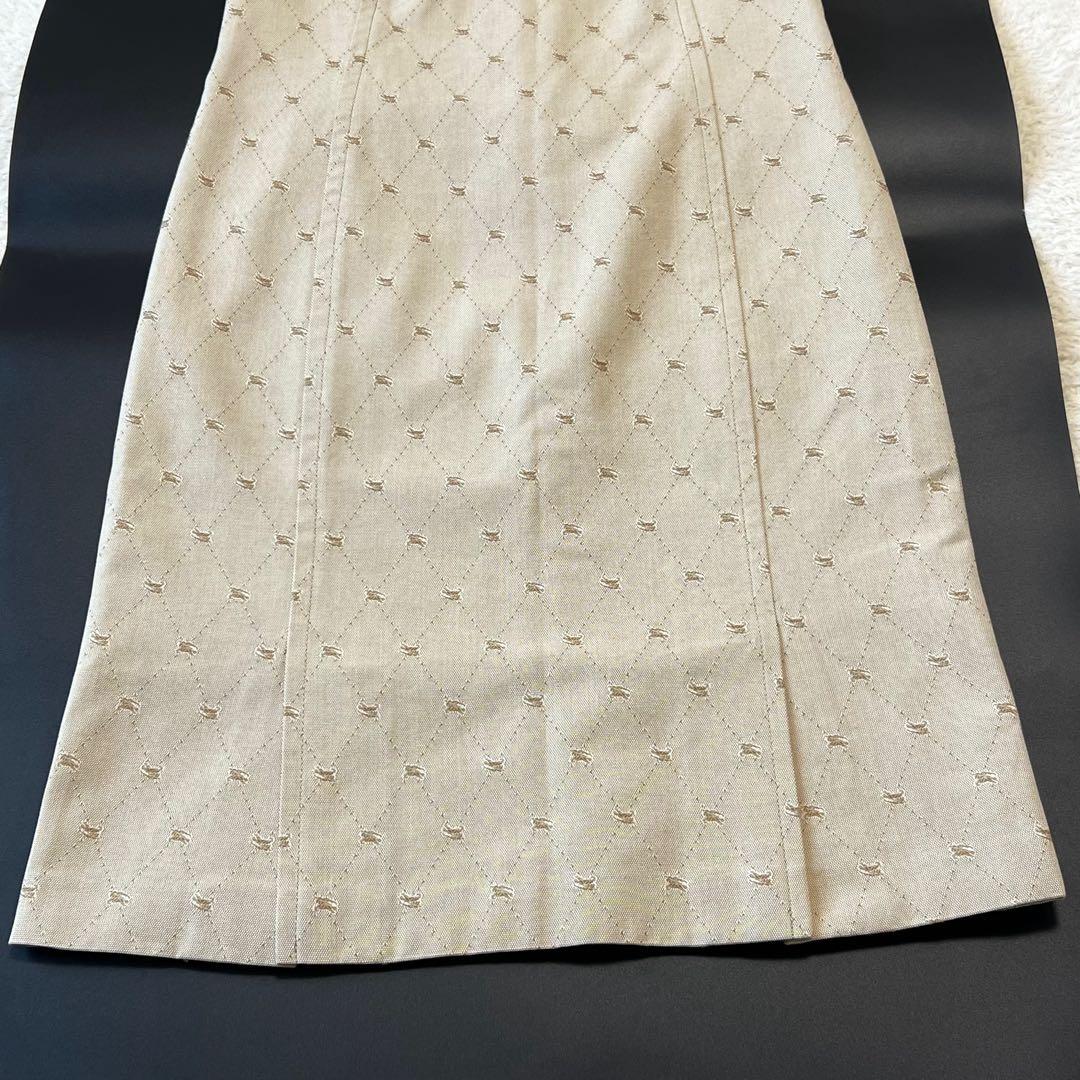 未使用級✨バーバリーブルーレーベル スカジャン 総柄 ホースロゴ刺繍