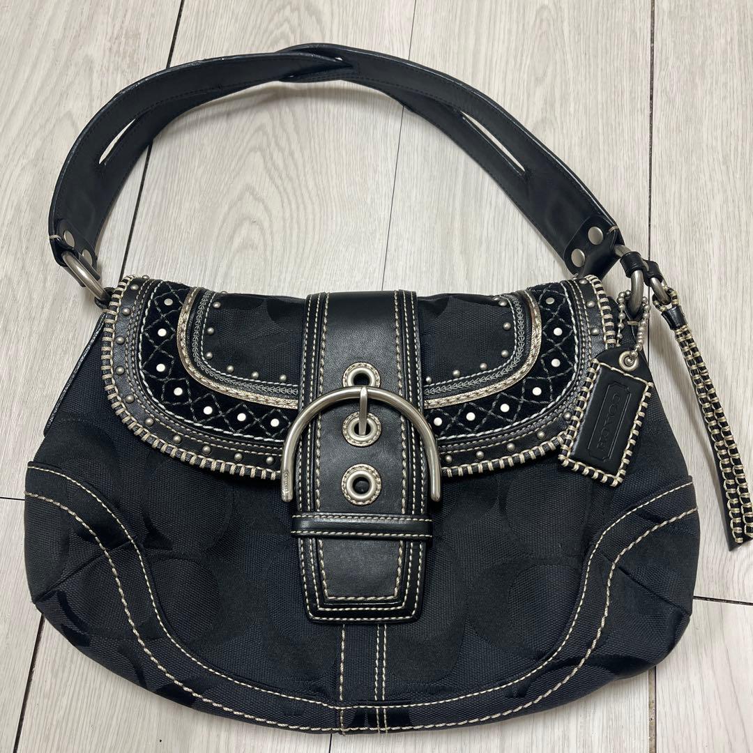 最終価格！コーチ1048ショルダーバッグ　ブラック コーチ ショルダーバッグ メンズ ブランド COACH CAT78 QBMI5