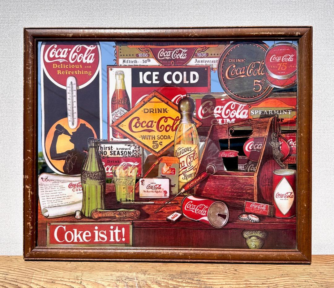 超貴重！　ビンテージ　'80s　Coca-Cola　コカコーラ　パブミラー コカコーラ パブミラー ミニバージョン1886 1990 - メルカリ