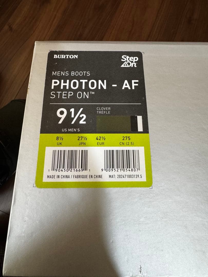 Burton Step On 27.5cm PhotonブーツとMサイズバイン