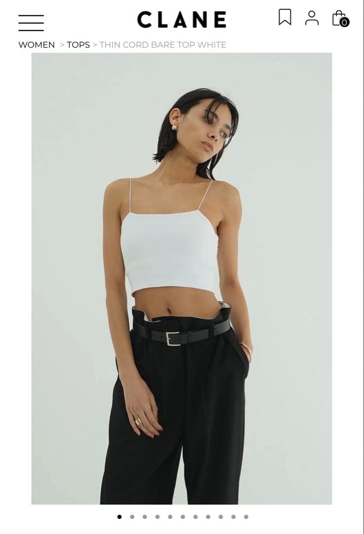 CLANE THIN CORD BARE TOP ホワイト THIN CORD BARE TOP｜TOPS(トップス)｜CLANE OFFICIAL ONLINE STORE