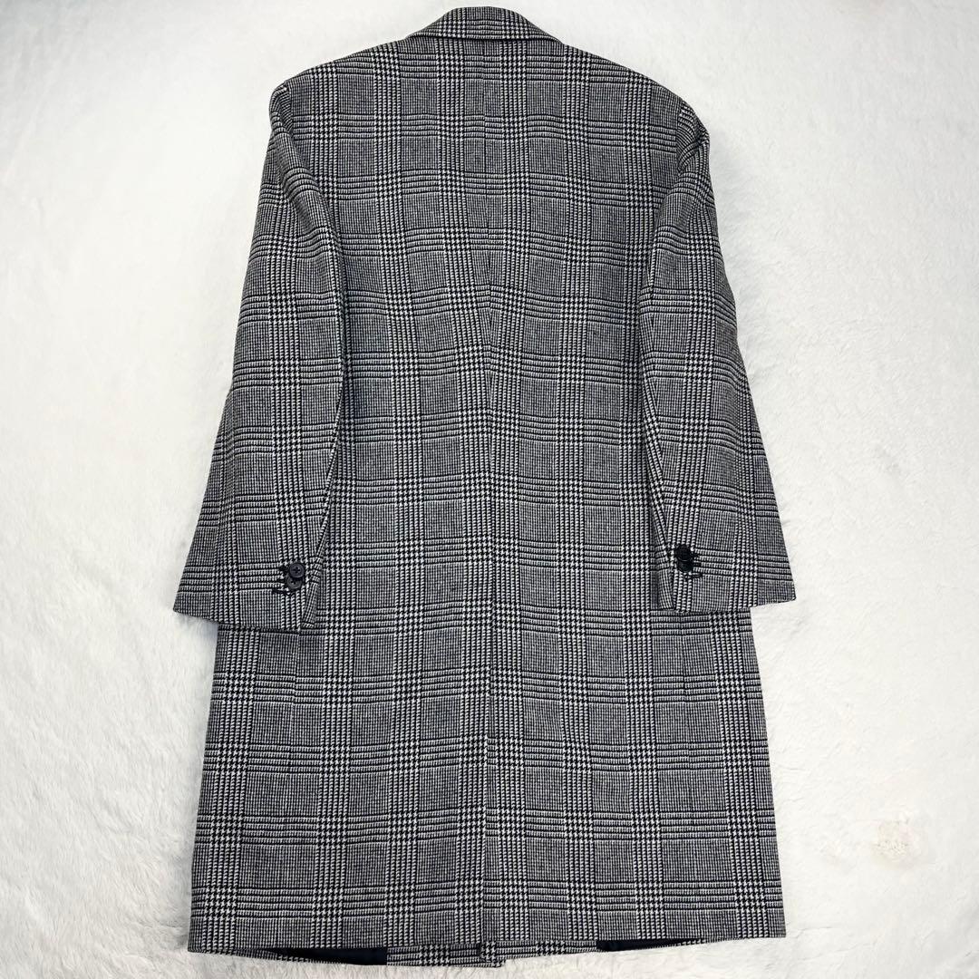 未使用級 17AW VERSACE ハウンドトゥース チェスターコート 48