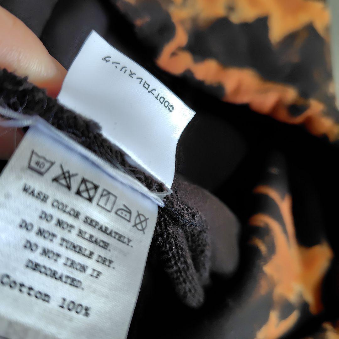 美品】DDTプロレス MAOFAC パーカー タイダイ染め 黒 オレンジ M