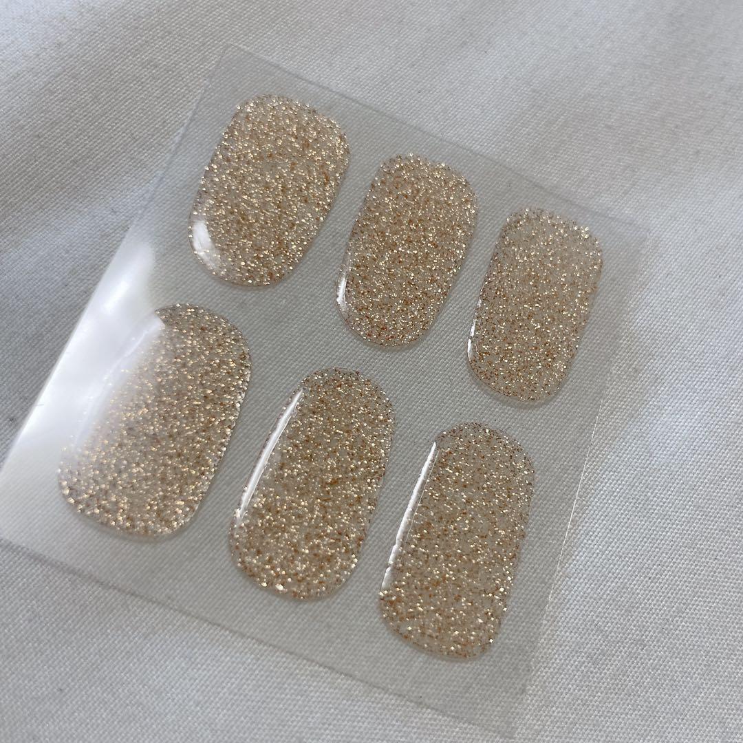 24枚 ジェルネイルシール 半硬化タイプ ネイルシール ブラウン