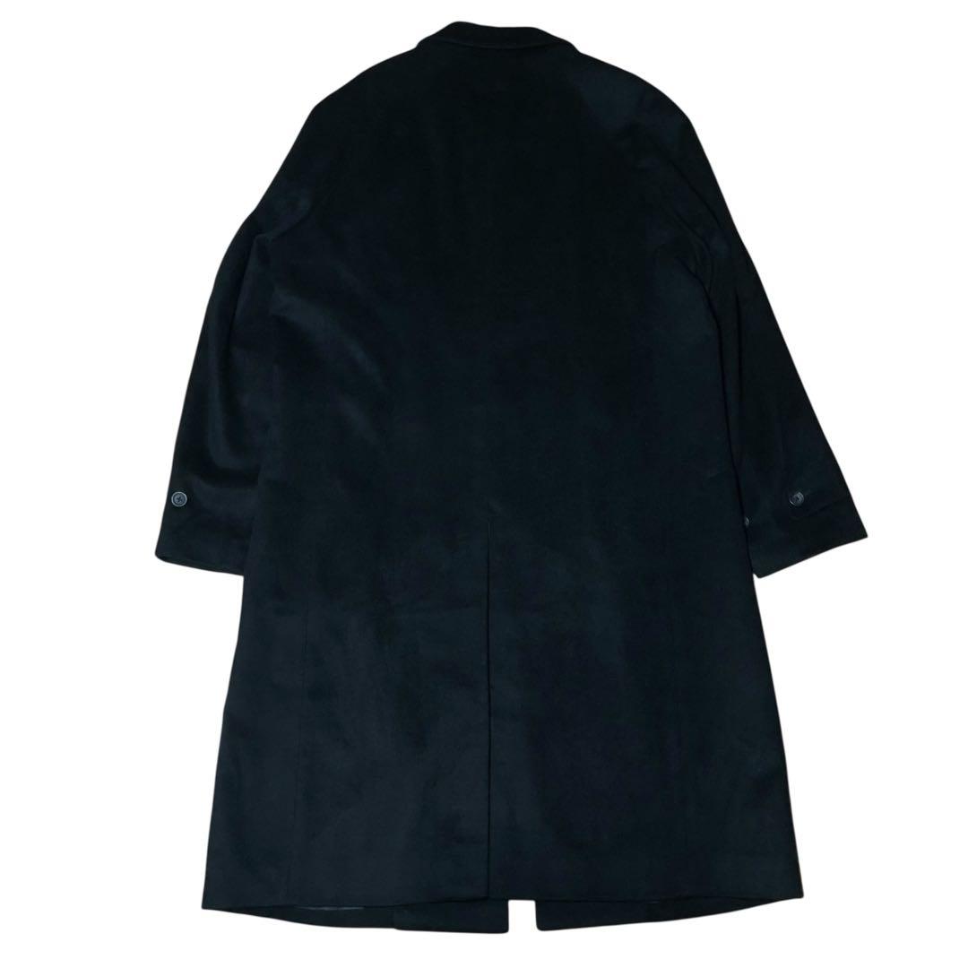 美品】 五大陸 カシミヤ100% ステンカラーコート チャコールグレー XL