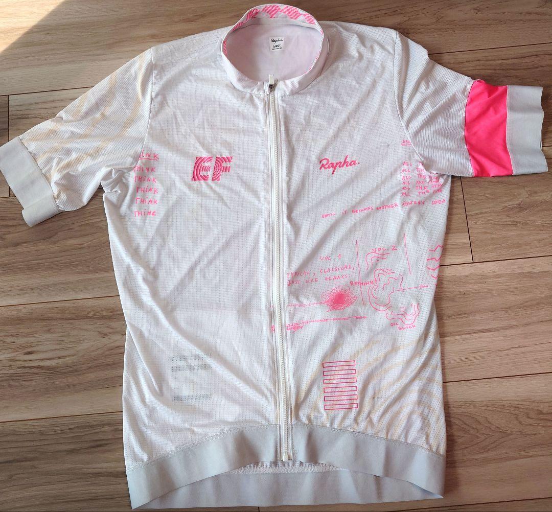 Rapha EF チームジャージ ホワイト/ピンク　Large　L Rapha EF チームジャージ ホワイト/ピンク Large L Rapha EF チーム