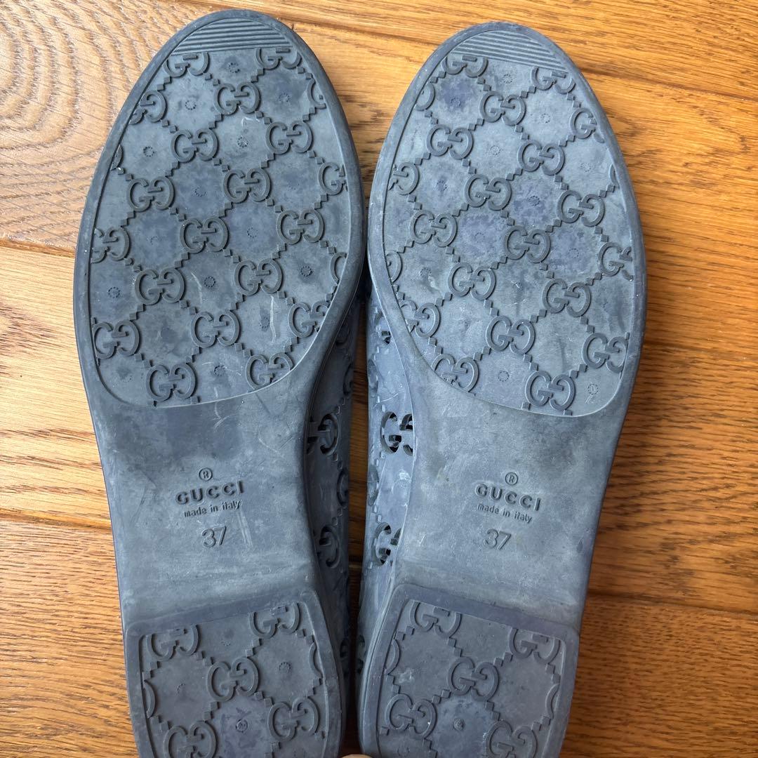 GUCCI グレー レインシューズ 37 23.5cm