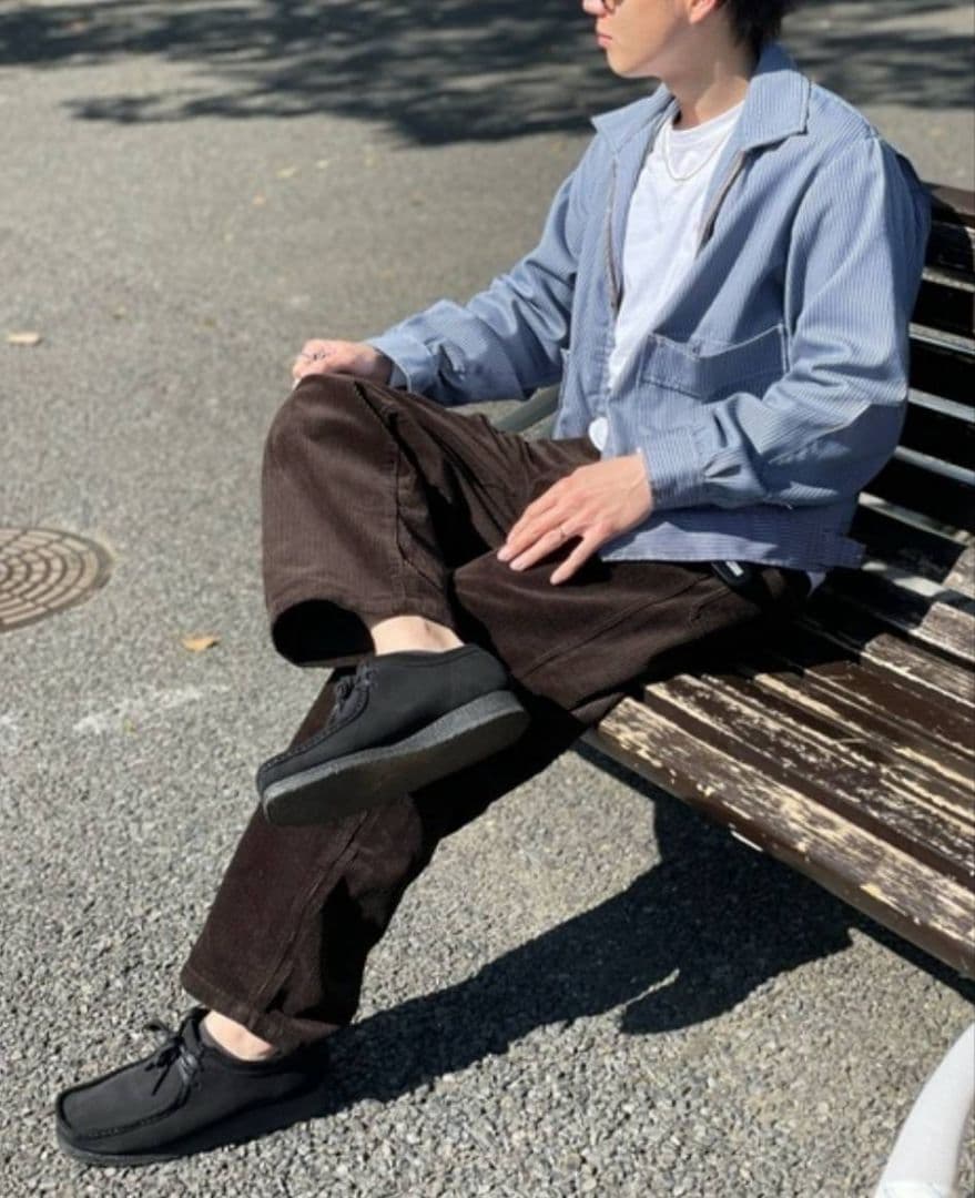 Clarks ブラック Wallabee 25.5cm クラークス ワラビー 黒