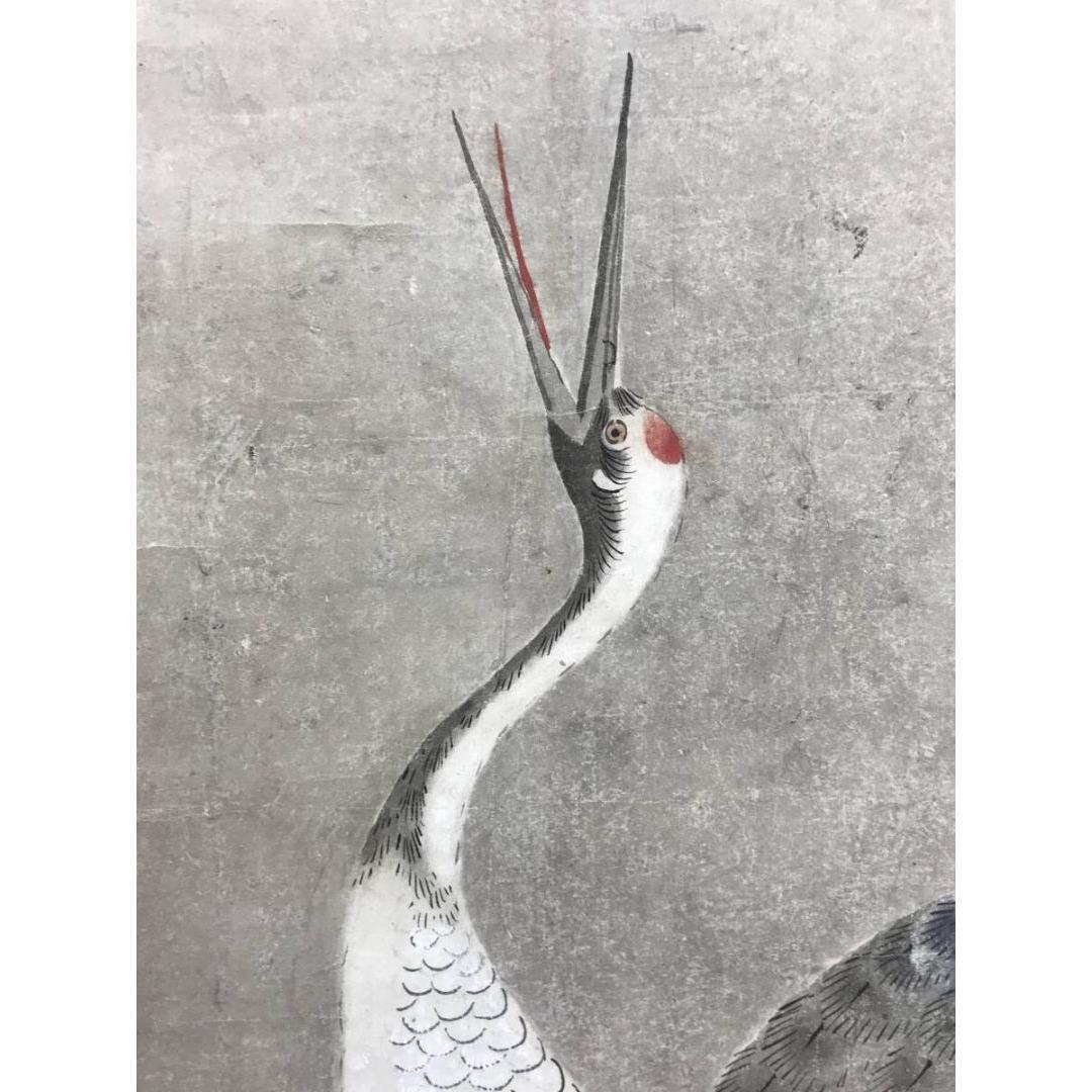 真作/堀江友聲/松竹鶴図/双幅/掛軸/名家伝来/AK-658 - メルカリ