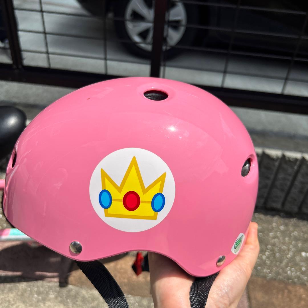 ピーチ姫 ストライダー 自転車 ヘルメット ピンク バランスバイク