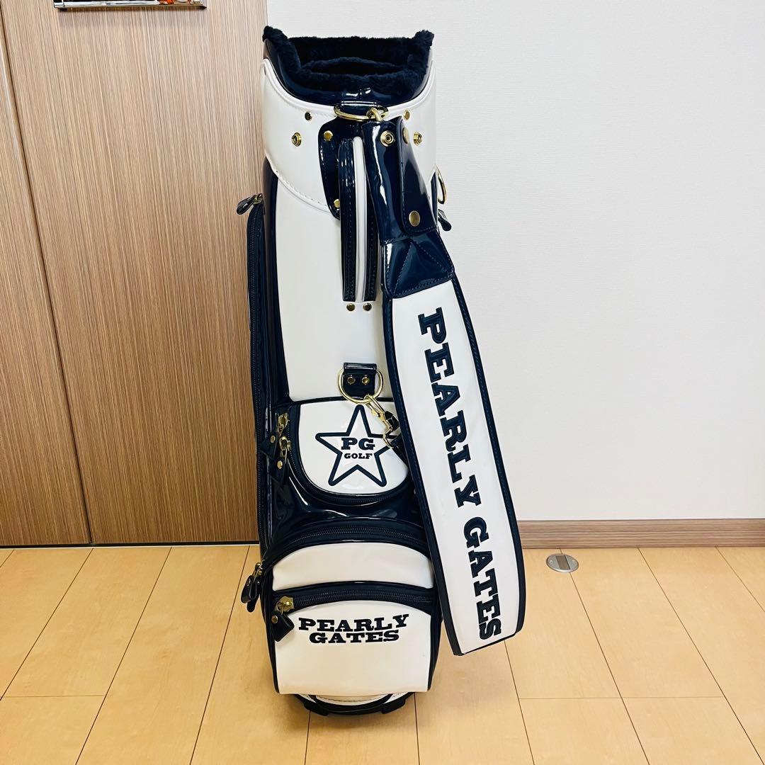 美品】パーリーゲイツ エナメルキャディーバッグ - メルカリ