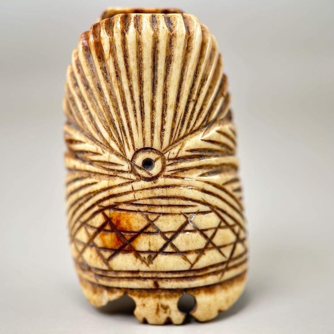 立体的なデザイン彫刻極上根付天然素材アンティーク骨董飾り物古美術