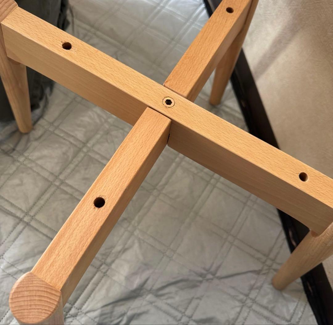 水色 布地 アーチ型 ダイニングチェア(二個セット)