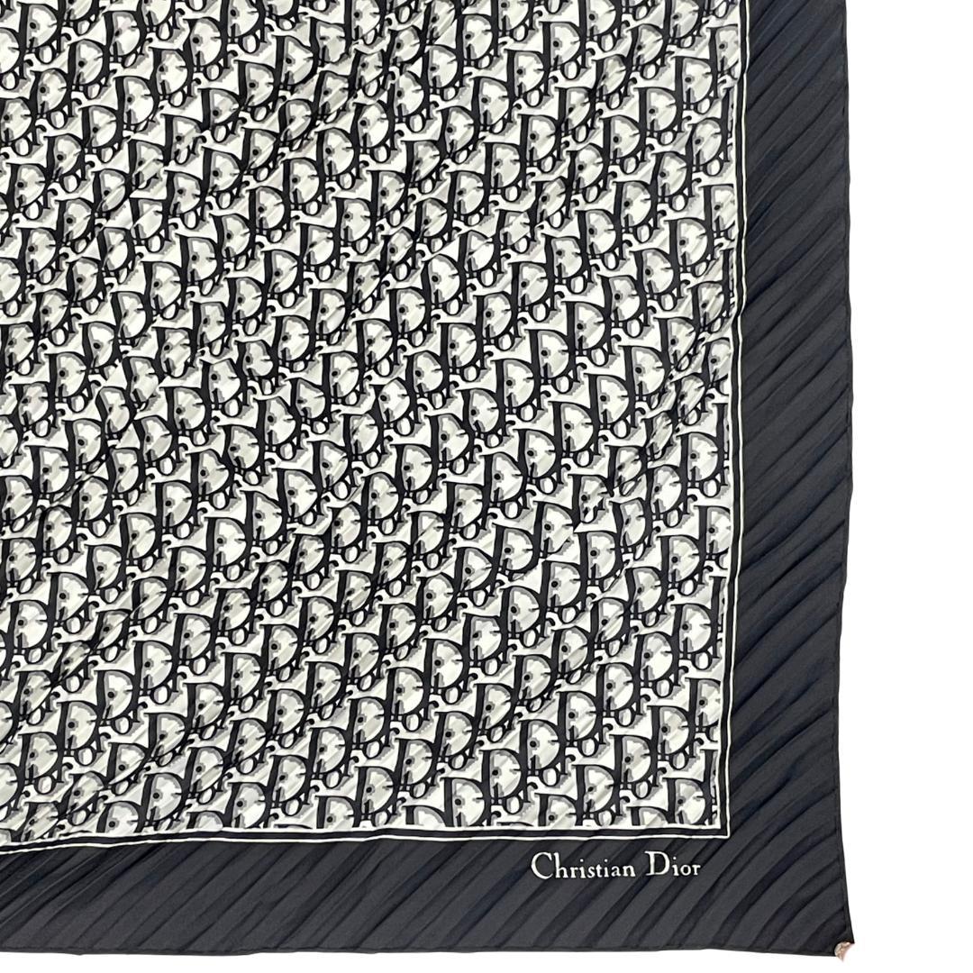 Christian Dior】トロッター柄 プリーツスカーフ オブリーク