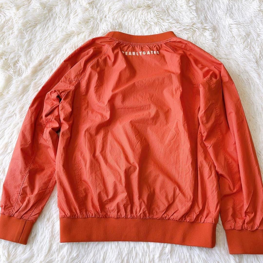 パーリーゲイツ スニード ナイロン 蓄熱裏地 オレンジ チェック