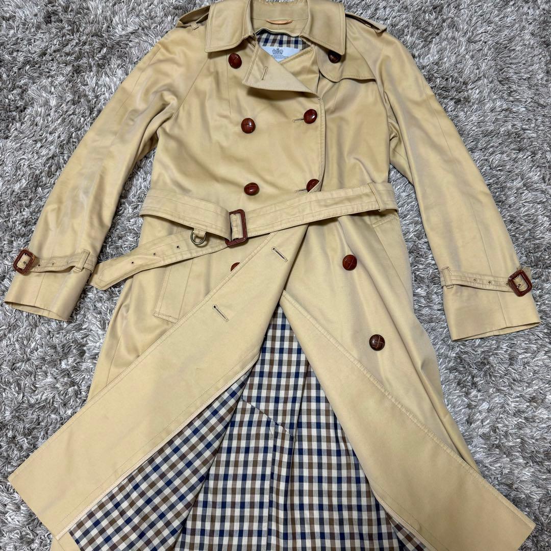美品】アクアスキュータム トレンチコート 赤ライナー 現行タグ