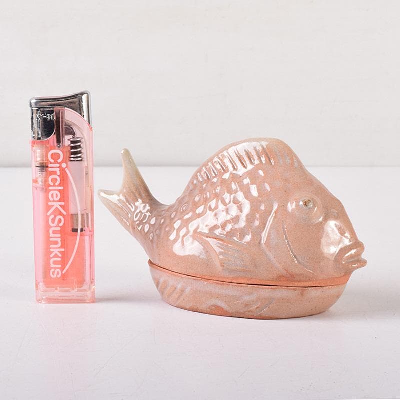 茶道具 鯛 香合 在銘 共箱 V 7480