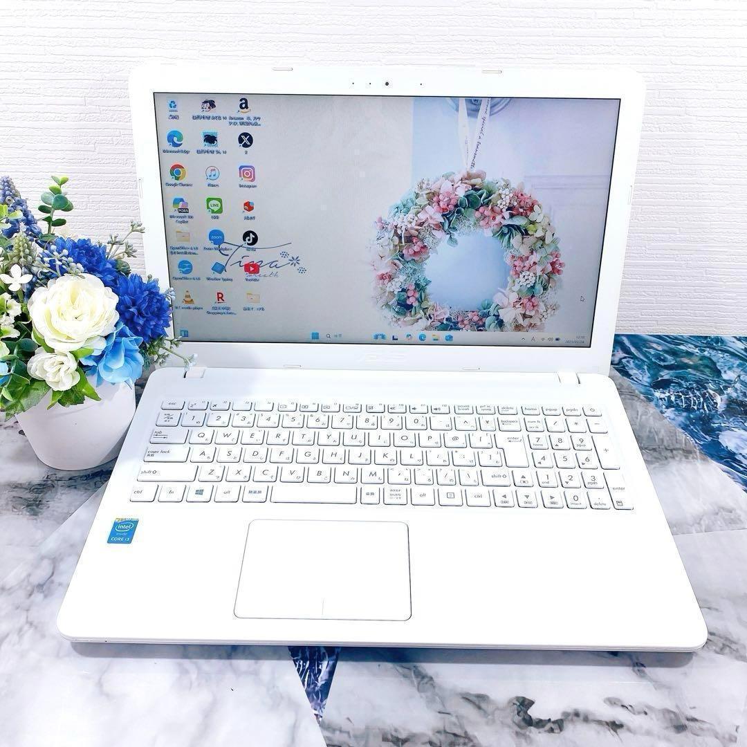 可愛い白❤新品SSD✨カメラ付き✨書類作成⭕ノートパソコン Windows11