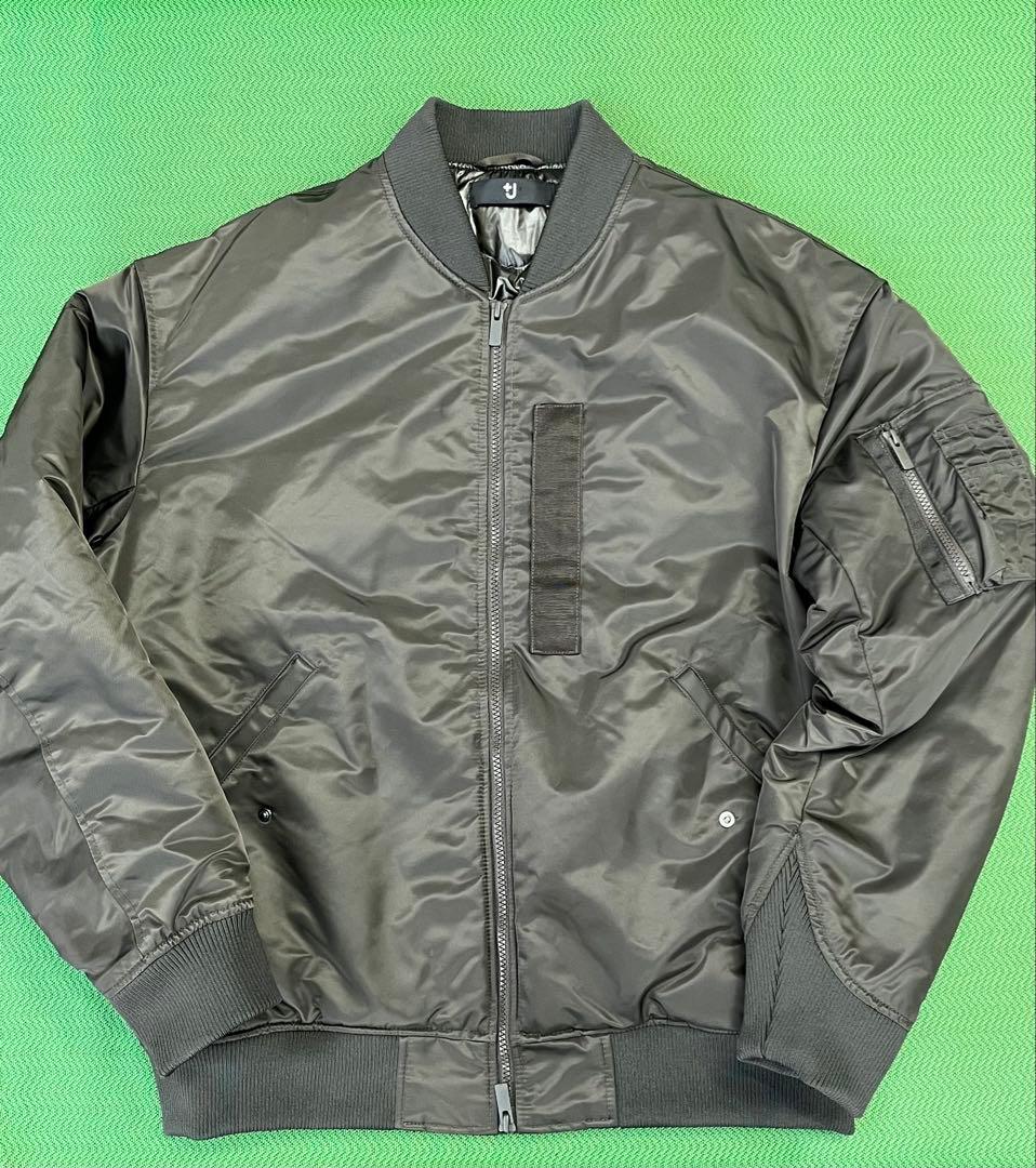 UNIQLO ユニクロ ＋J ハイブリッドダウン MA-1 ブルゾン XLカーキ