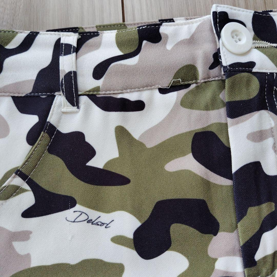 ☆デルソルゴルフ☆スカルデザイン迷彩 ポロシャツL スカートM