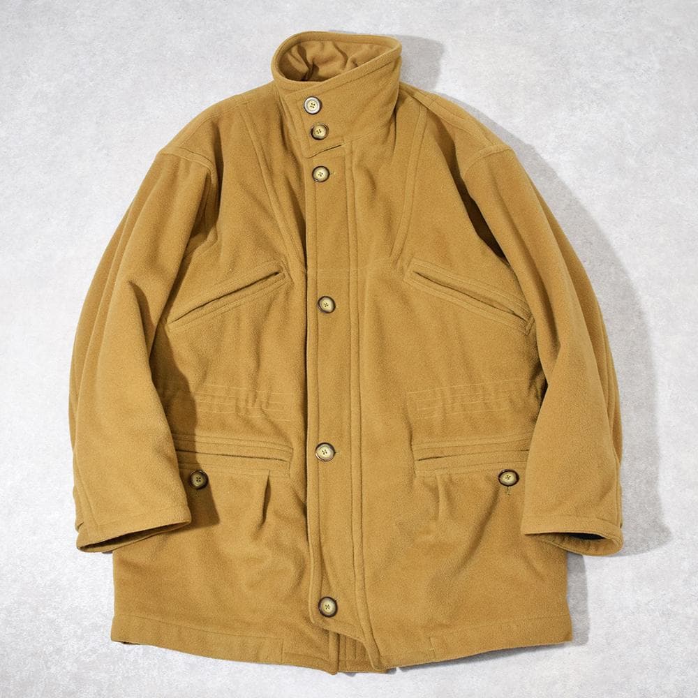 ジャケット・アウター 80s vintage HUGO BOSS wool cashmere coat Hugo Boss Men 50 L Jacket Navy Wool Cashmere Blend Vintage