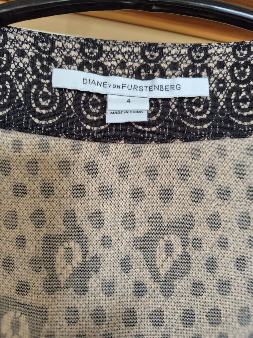 美品♡DVF シルク 花柄レースプリント ラップワンピース カシュクール US4