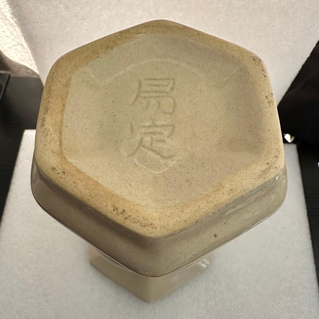宋代 易定窯 青磁瓶 六角形花器 古陶磁 中国古美術