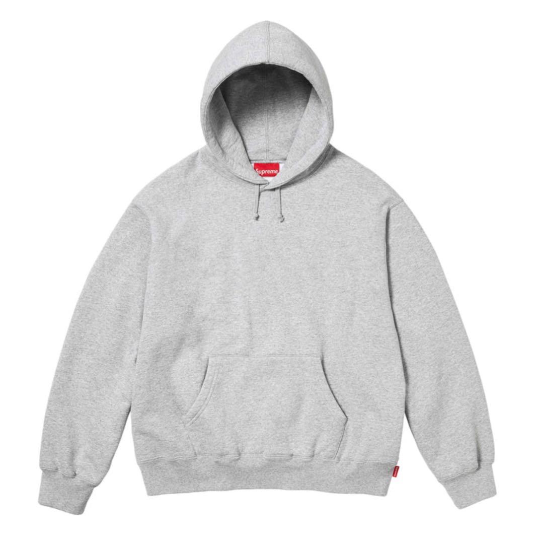 新品未使用) Supreme パーカー グレー XLサイズ 背面ビッグロゴ - メルカリ