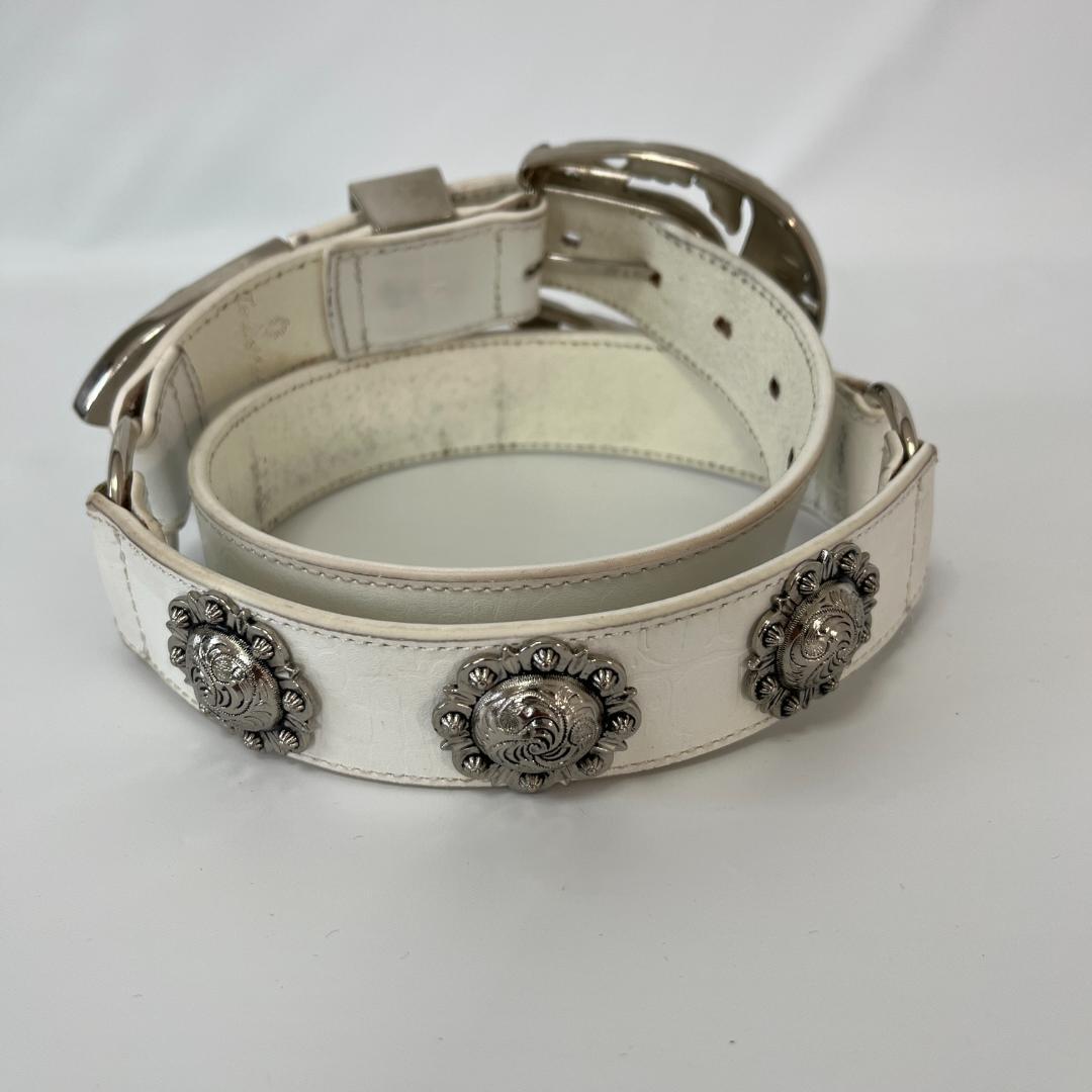 トルネードマート スタッズベルト 白 Mサイズ Y2K