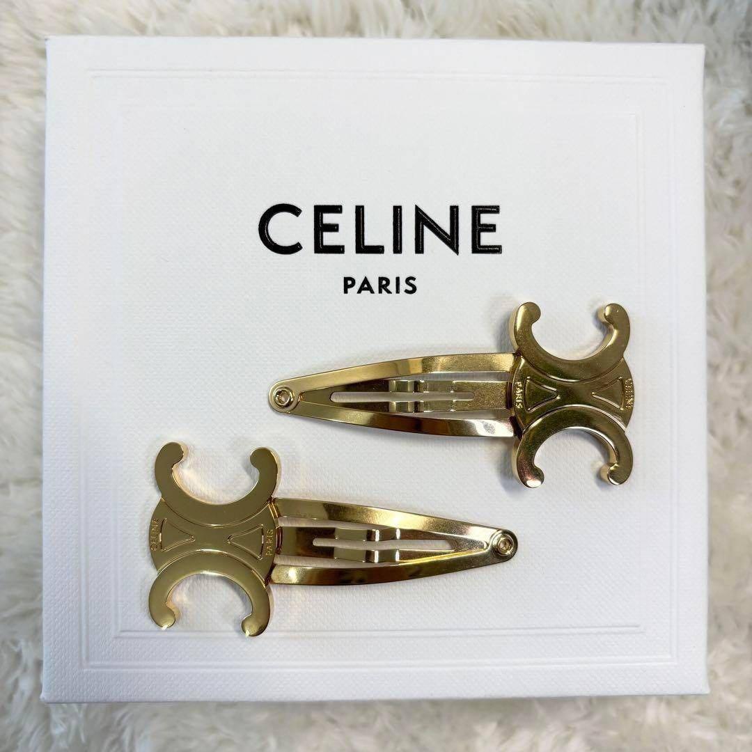 CELINE ゴールドヘアピン -2