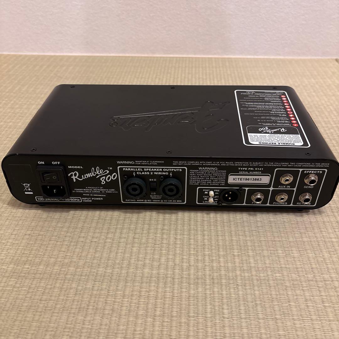 ジャンク品】Fender Rumble 800 HDベース用アンプ - メルカリ
