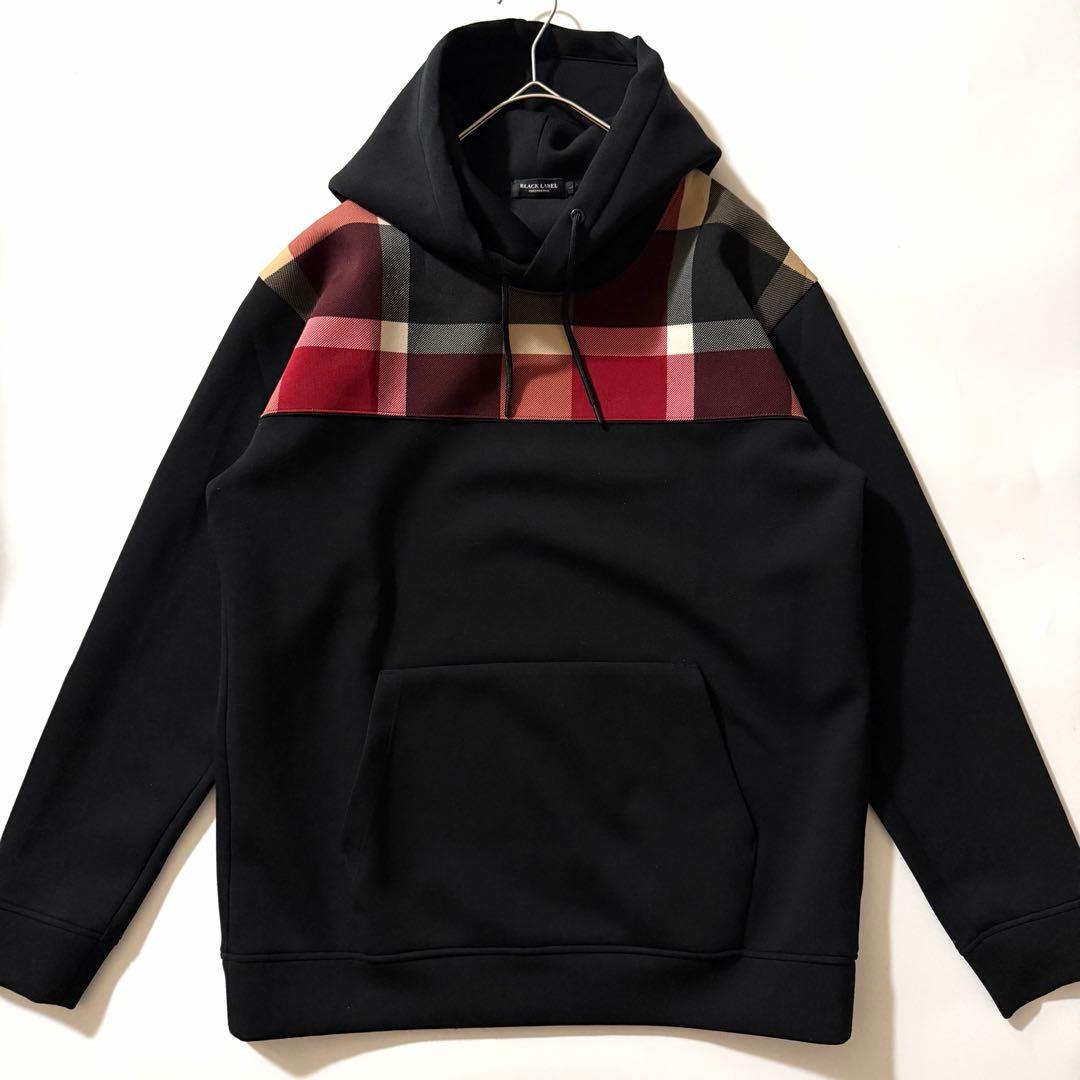 ブラックレーベルクレストブリッジ CBチェック切換えダンボールニットパーカー L BLACK LABEL CRESTBRIDGE（ブラックレーベル クレストブリッジ