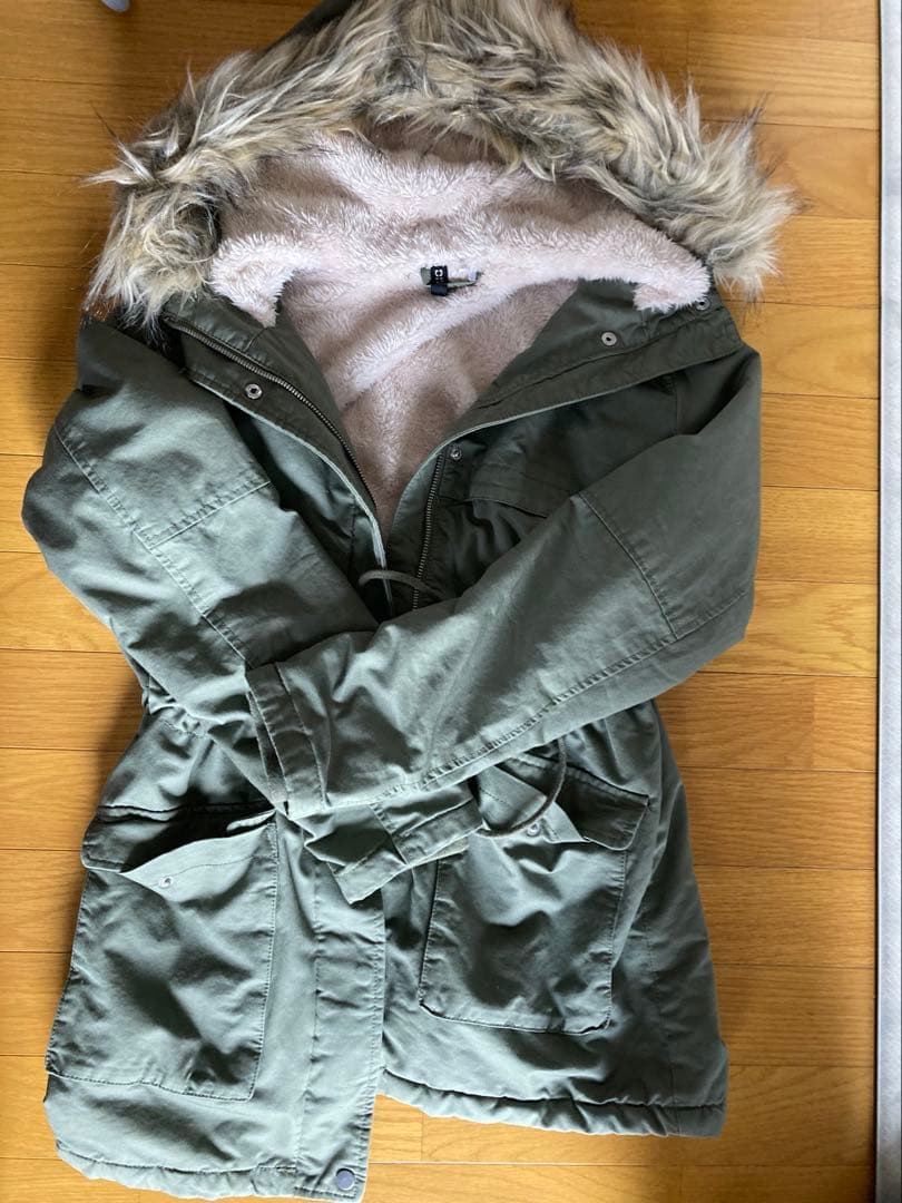 オリーブグリーン モッズコート フリースライニング - メルカリ