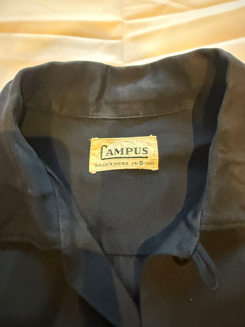 50s CAMPUS レーヨンシャツ 60s 50s campus レーヨンシャツ ブラック