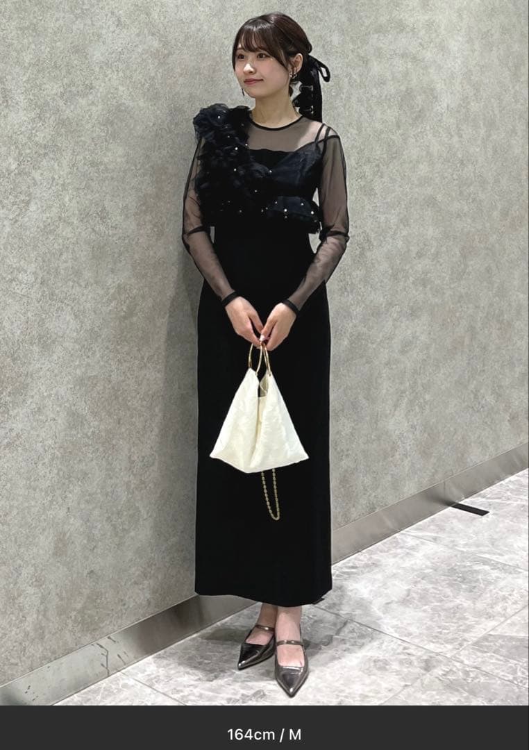 ANDRESD パールビスチェドレス / pearl bustier dress - メルカリ