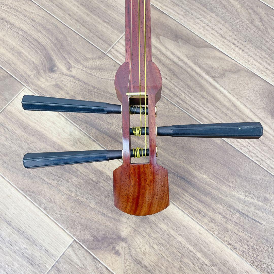 三味線 細棹 延棹 人工皮 丸打胴 和楽器鳩胸