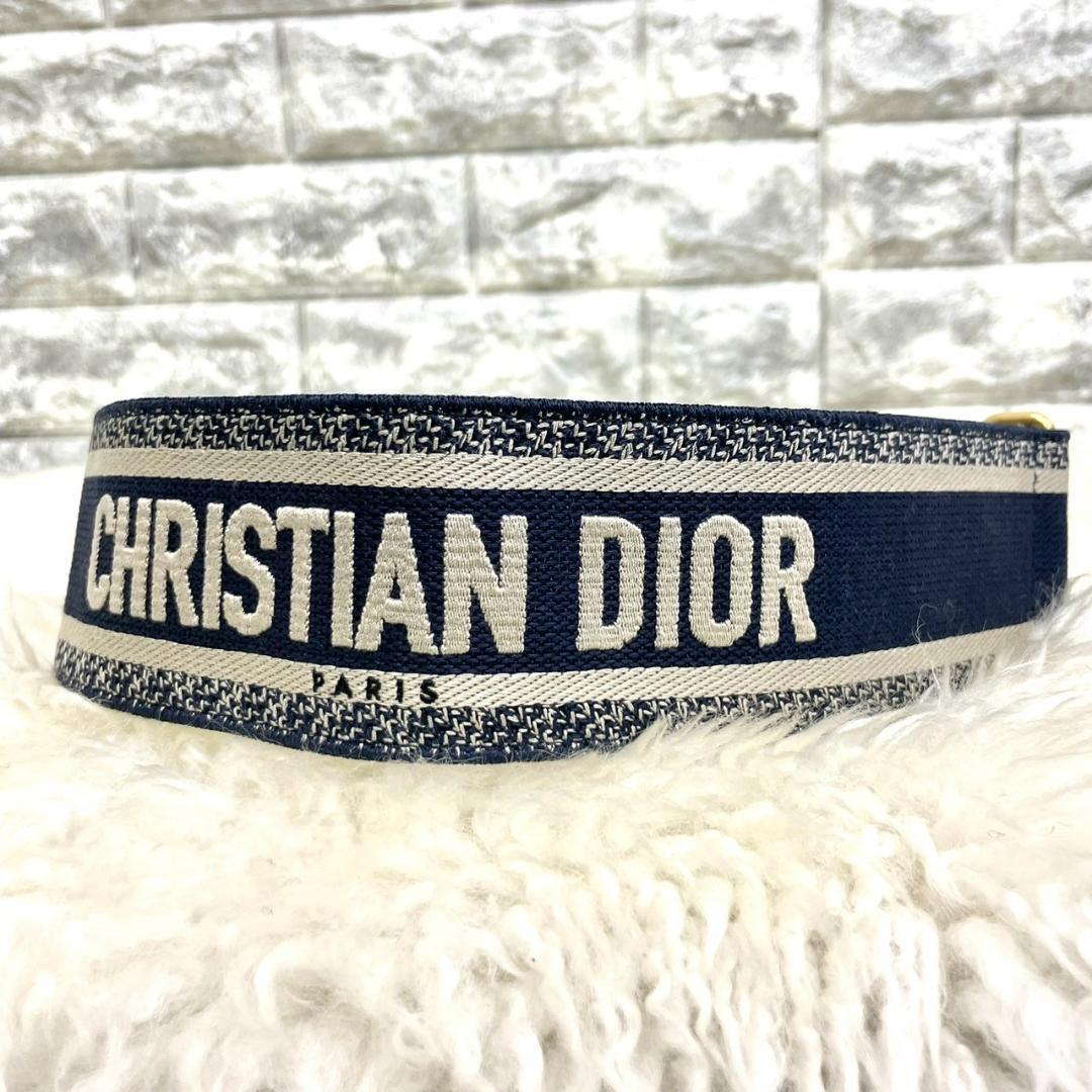 美品　Dior　ディオール　エンブロイダリー　ベルト　ロゴ　レザー Christian Dior（クリスチャン・ディオール） エンブロイダリー ベルト