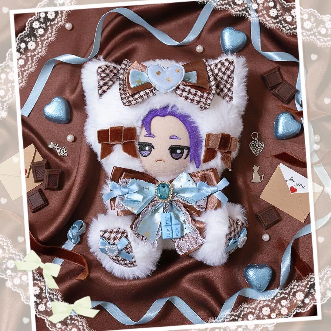 ちびぐるみ 12cm 13cm 着ぐるみ ぬい服 おすわり 水色 バレンタイン