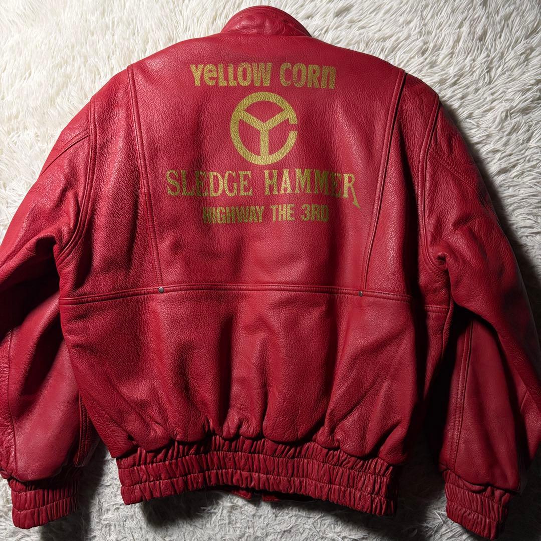 t*9様 美品□イエローコーン バイクウェア 本革 レッド L - メルカリ