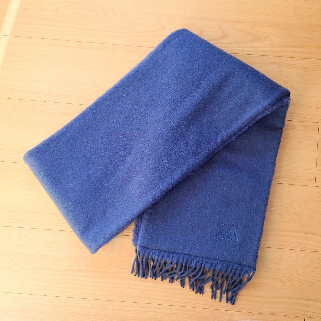 Max Mara テディベアストール マフラー セルリアン - メルカリ