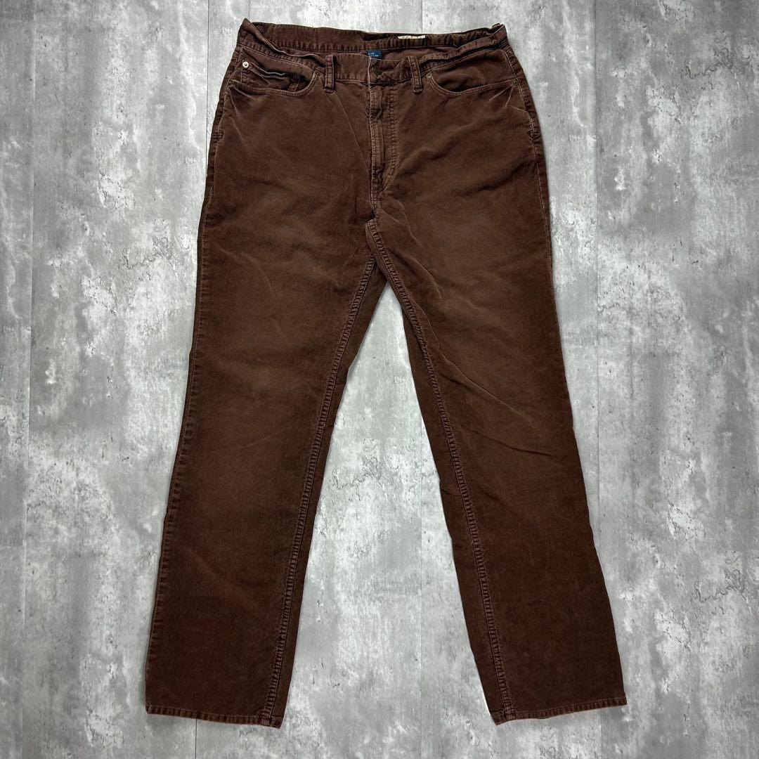 ラルフローレン 革タグ コーデュロイパンツ ブラウン W35 6201 USA製 ラルフローレン 太畝コーデュロイパンツ ブラウン 表記(32x32