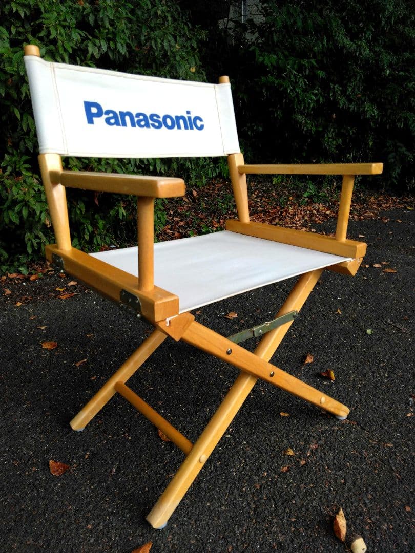 非売品　パナソニック　ディレクターズチェア 帆布　コットン　ウッド 　折りたたみ FRITZ HANSEN Director's Chair / フリッツ・ハンセン ディレクターズ