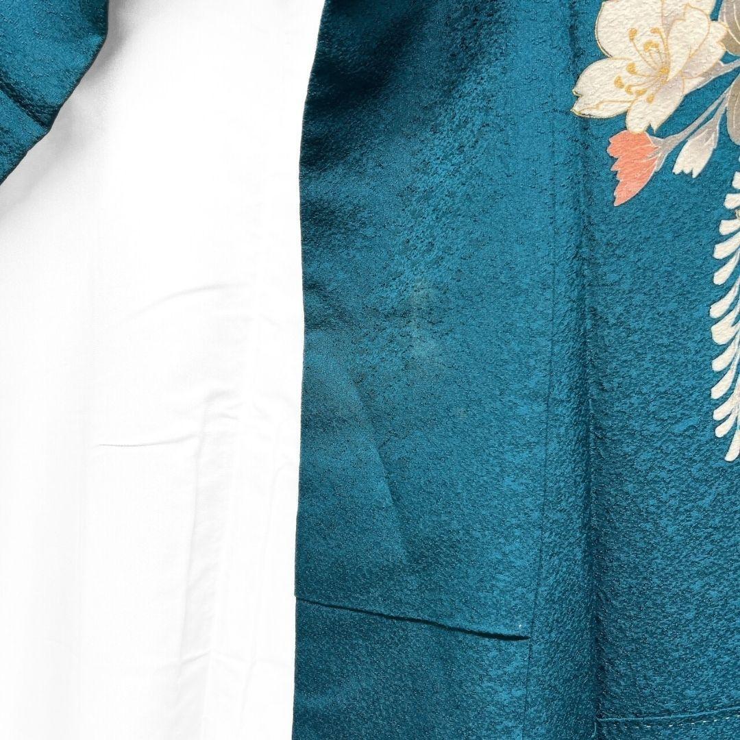 金駒刺繍 金彩 鞠 熨斗 藤 牡丹 菊花 振袖 晴れの日 着物 032a p