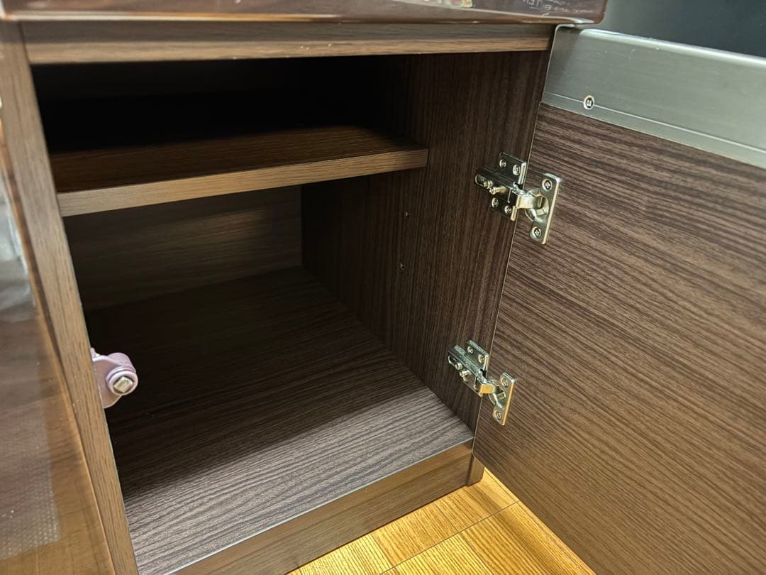 ニトリ キッチンカウンター 天板付き ダークブラウン